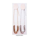 Rhinestone Embellished Link Metal Chain Necklaces